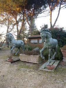 Magistrale coppia di Cavalli in bronzo - Altezza reale, scala 1:1